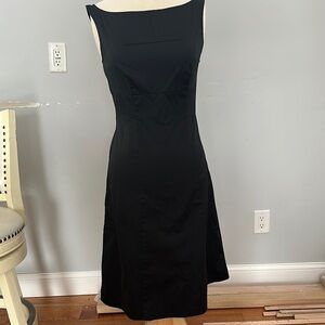 Jacob Black Asymmetrical Sheath Midi Dress